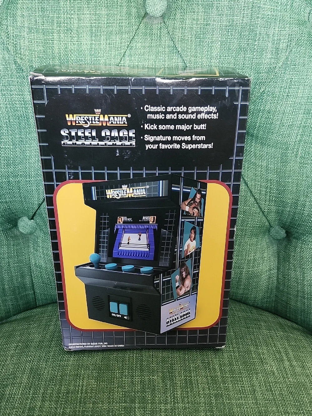 Wrestle Mania Steel Cage Arcade Classics Handheld Mini Arcade Game - Black